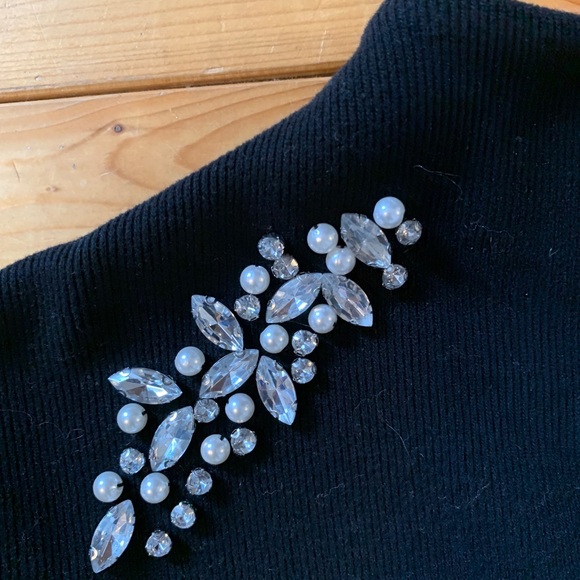 Zara Jeweled Mock Neck Sweater - Picture 3 of 7